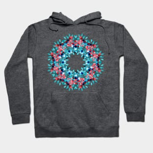 Summer Berry Wreath Kaleidoscope Pattern Hoodie